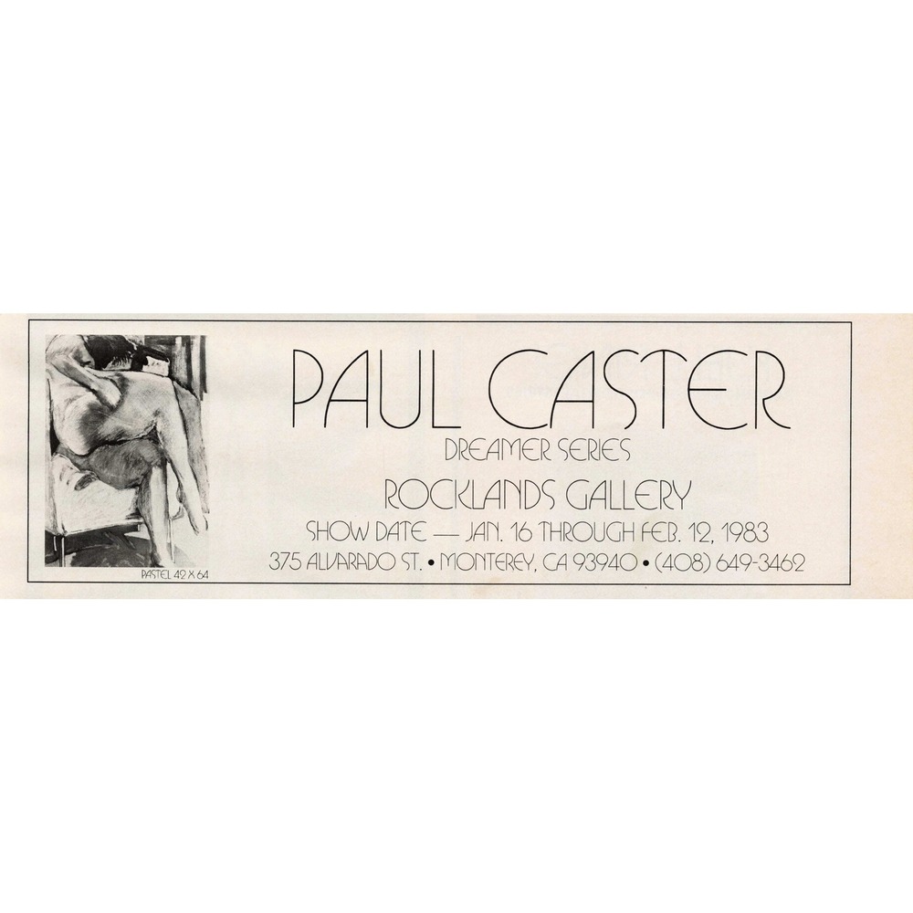 Vintage 1983 Paul Caster Dreamer Series Rocklands Gallery Monterey Art Print Ad